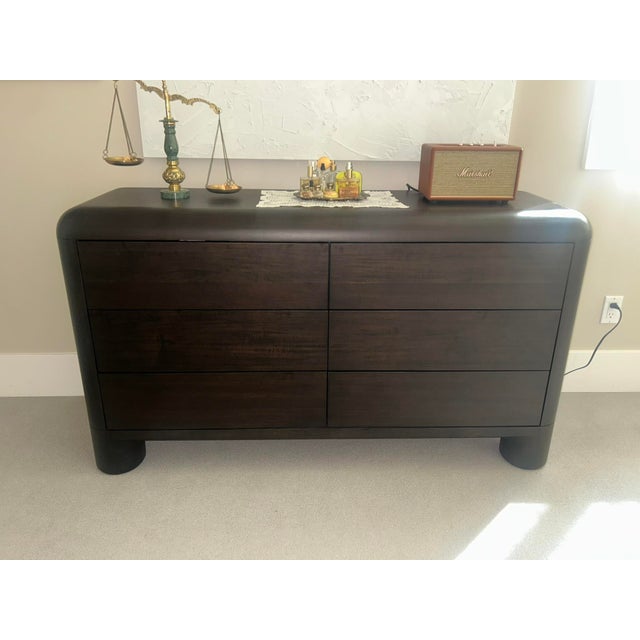 Contemporary * New Dark Brown Contemporary Rawer Dresser For Sale - Image 3 of 3