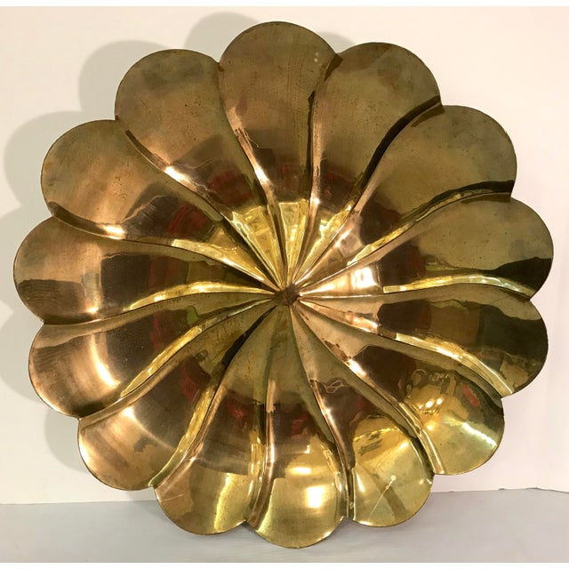 MidCentury Modern Brass Petal Shaped Bowl Wall Hanging Chairish