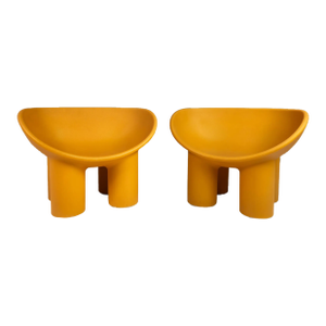 Set of 2 Junior-Sized "Roly Poly" Plastic Molded Chairs Attributed to Faye Toogood for Driade, Italy, Circa 2010s