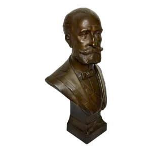 19th Century Sculpture French President Bust Marie François Sadi Carnot by Adolphe Jean Lavergne