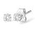 Two gorgeous near-colorless white diamonds sit in a prong setting on these sparkling stud earrings. Crafted in solid 14k...