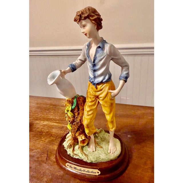 Italian Water/Vessel Pitcher Luca Young Man Figurine For Sale - Image 11 of 12