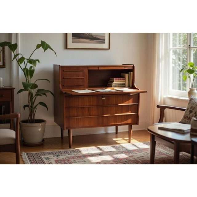Danish Teak Writing Desk, 1960s For Sale - Image 13 of 13