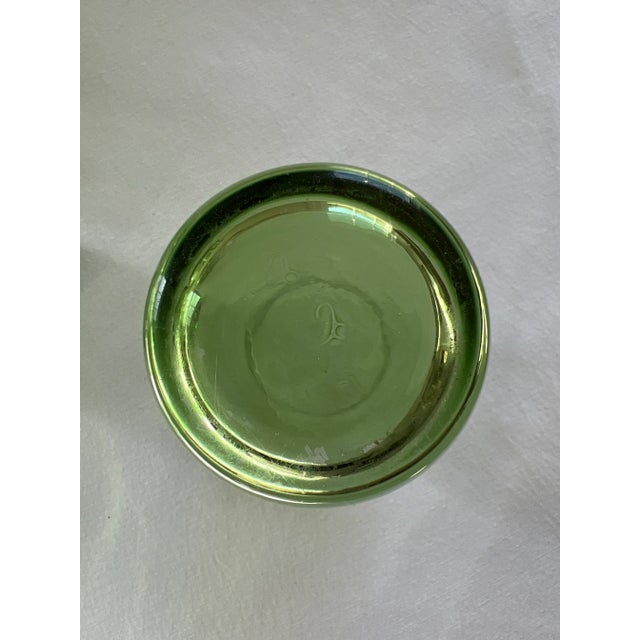 Vintage Etched Green Drinking Glasses- Set of 8 For Sale In Washington DC - Image 6 of 9