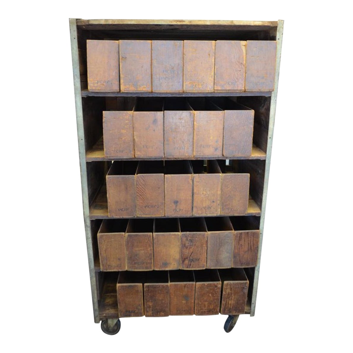 Storage Cabinet On Wheels Used For Cigar Display And Sale In 1900s General Store Chairish