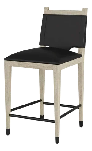 Arteriors Home Burdock Counter Stool, Black