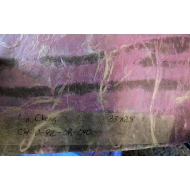 1990s Original Acrylic Landscape Painting by Lin Chong For Sale - Image 4 of 4