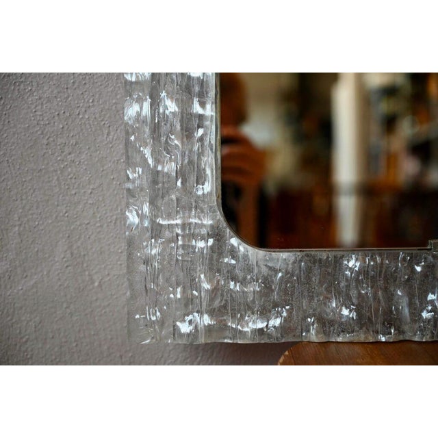 Large Vintage Mirror in Textured Acrylic, 1970s For Sale - Image 14 of 18
