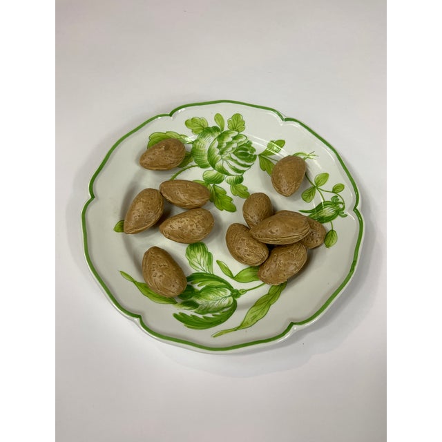 Ceramic Vintage Italian Trompe l'Oeil Almond Shells on a Plate - Este For Sale - Image 7 of 7