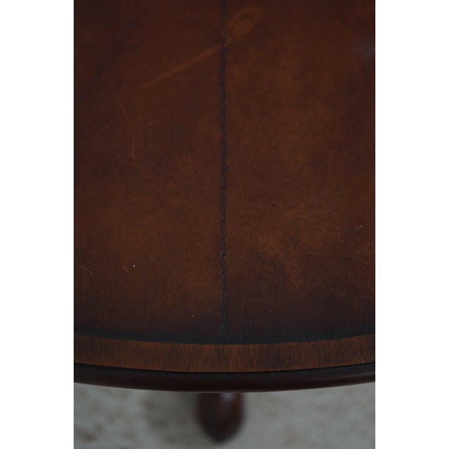 Kittinger Colonial Williamsburg Cw-41 Leather Top Tilt Games Table For Sale - Image 10 of 18