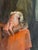Vintage Classical Shakespearean Pose Portrait Oil Painting, Vintage Frame For Sale - Image 4 of 8