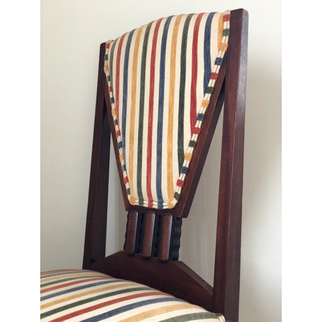 Set of 4 Art Deco Amsterdam School ‘T Woonhuys Dining Chairs the Netherlands 1930s For Sale - Image 4 of 12