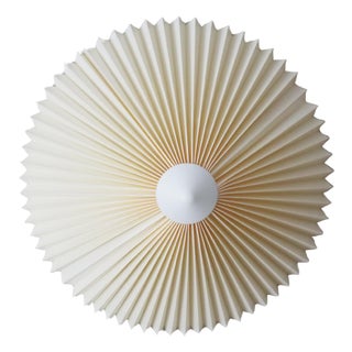 White Pleated Rosetta 40 Wall Lamp from Lyfa, Denmark, 1980s For Sale