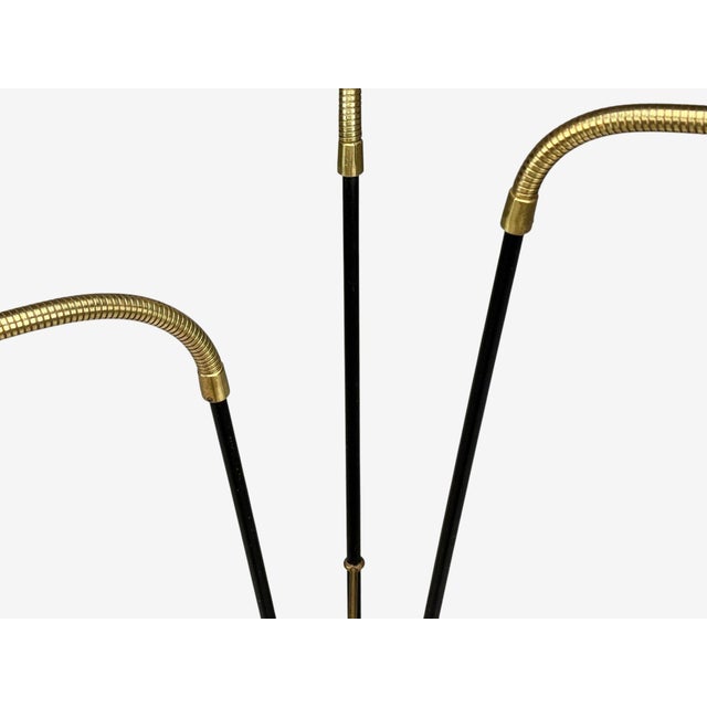 Ajh, Swedish Modern, Adjustable Floor Lamp, Metal, Brass, Sweden, 1950s For Sale In New York - Image 6 of 15