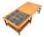 Mid Century Modern Coffee Table Heritage Shelf Tile Walnut Wood Wide Vintage MCM For Sale