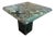 Vintage Green Marble Pedestal Table - Sculptural Stone Side Table / End Table For Sale
