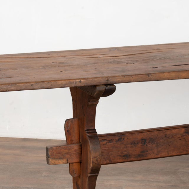 Early 19th Century Swedish Dark Pine Console Table For Sale - Image 9 of 14