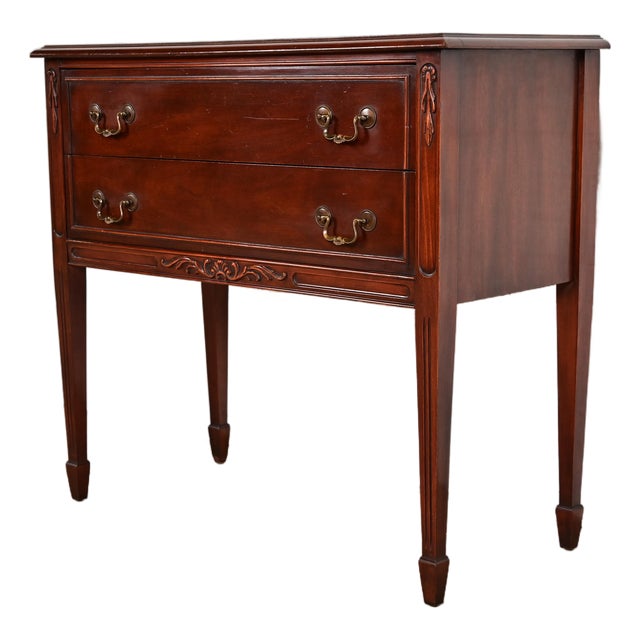 Bernhardt French Regency Louis XVI Carved Mahogany Sideboard or Buffet Server, Circa 1940s For Sale