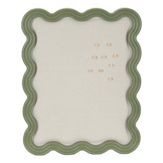 Pin Board with Scalloped Frame 15.5"H For Sale
