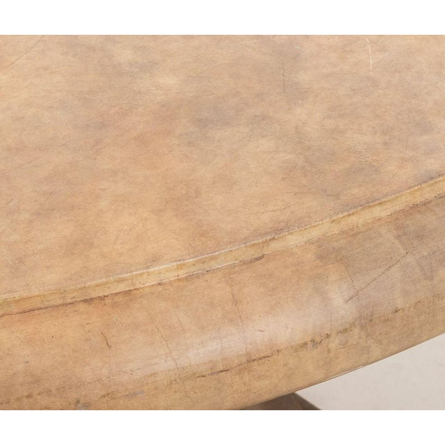 Modern Stone Composite Circular Garden Table For Sale - Image 3 of 7