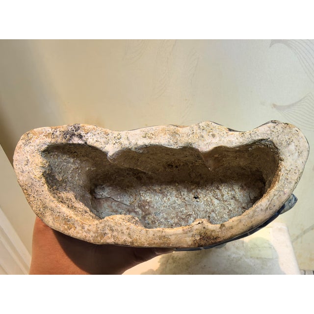 Chinese Vintage Ceramic Buddhist Sculpture,Hand Carved Blue and White Porcelain the Eighteen Arhats Statue For Sale - Image 4 of 9