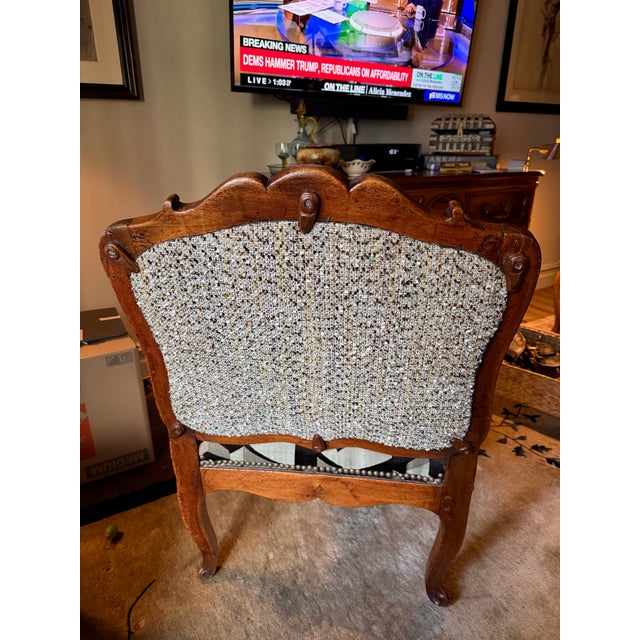 Brown 1950s Louis XV Style French Chair For Sale - Image 8 of 8