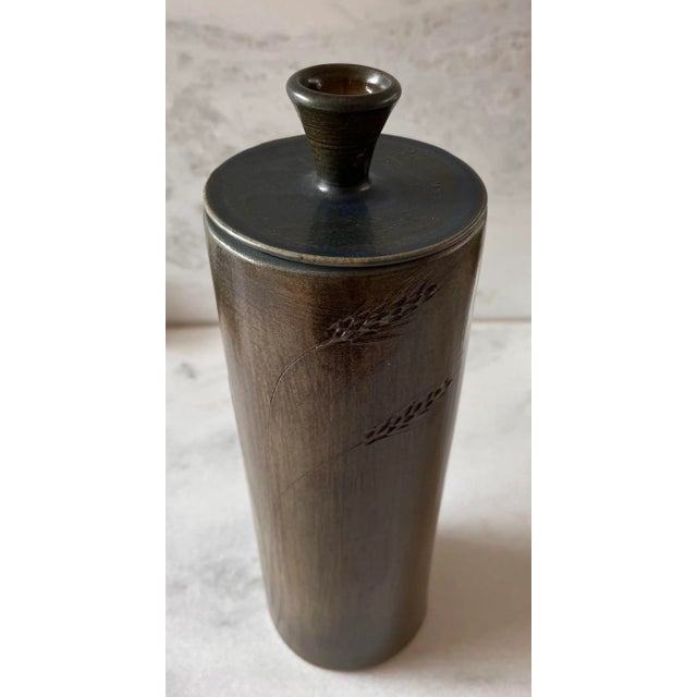 Mid-Century Modern Vintage Mid Century Ceramic Silo Lidded Jar For Sale - Image 3 of 10