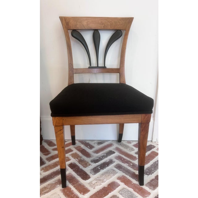 Early 20th Century Antique Biedermeier Style Side Chairs, a Pair For Sale - Image 5 of 12