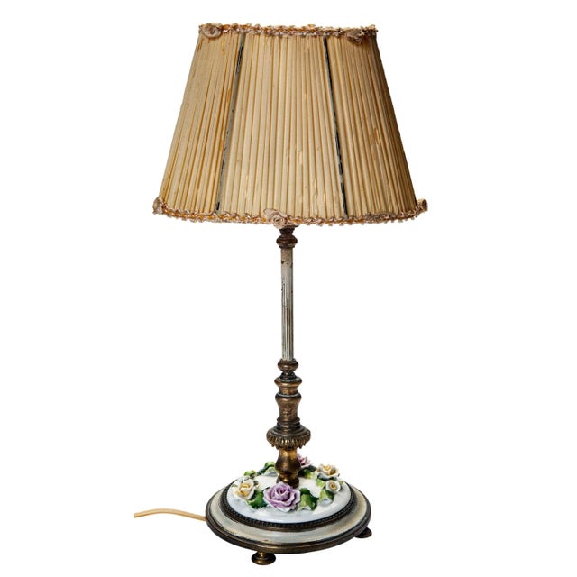 Early 20th Century Footed German Candlestick Bedside Lamps With