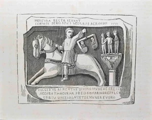 Gaetano Giarre, Tomb of the Blessed Alberto da Bergamo, Etching, 1844