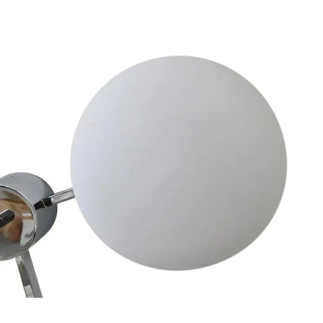 Italian Trio Polished Chrome Matte White Glass Flush Mount by Fabio Ltd For Sale - Image 3 of 6