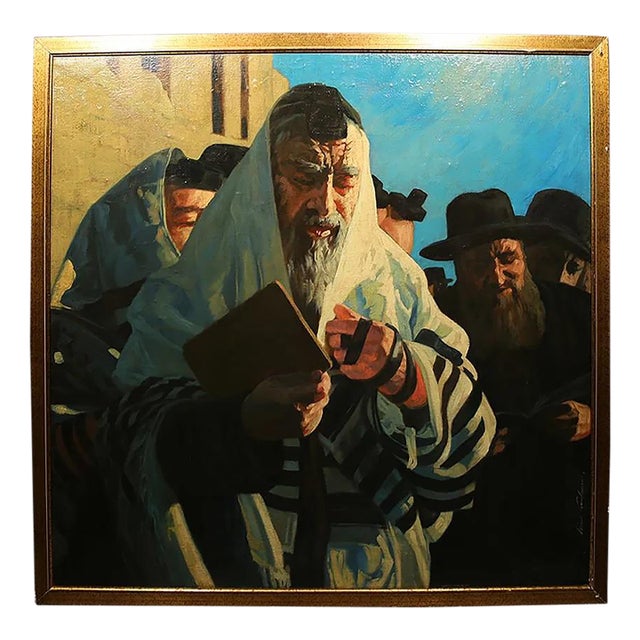 Mid 20th Century Jewish Men Gathered - Isidor Kaufmann For Sale