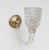 Incredibly rare set of two Murano glass lamps in rare rostrato style from the mid-20th century, featuring a brass frame....