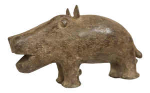 Vintage African Bronze Hippo