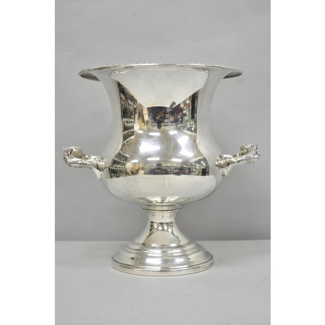 Vintage Sheridan Silver Plated Trophy Cup Urn Champagne Chiller Ice Bucket For Sale - Image 16 of 16
