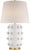 Transitional Kelly Wearstler by Visual Comfort Signature Linden Medium Cordless Table Lamp in Plaster White with Linen Shade For Sale - Image 3 of 3
