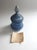 Pair of Victorian Hand-Painted Blue Glass Perfume Bottles With Provenance Note Late 19th Century For Sale - Image 4 of 12