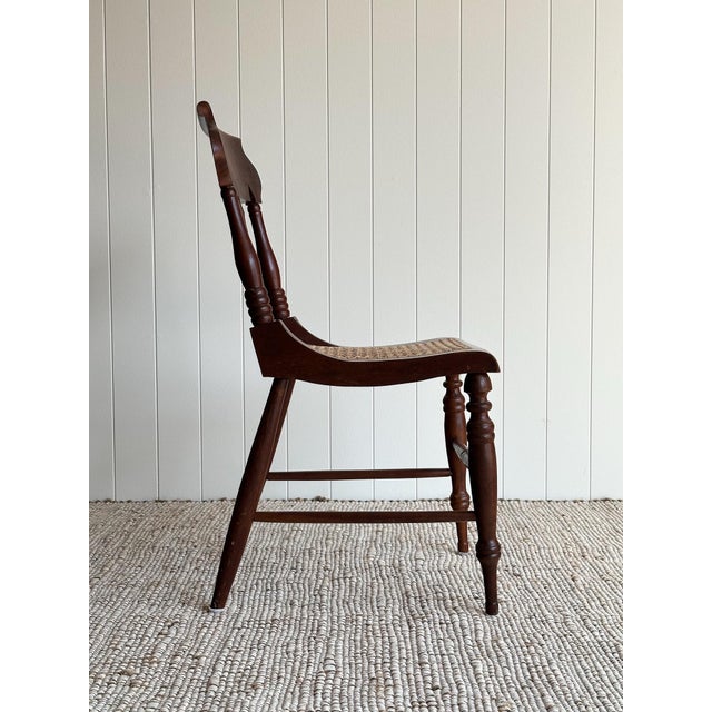 Vintage Set of 4 Cane Seat Dining Chairs For Sale - Image 9 of 11
