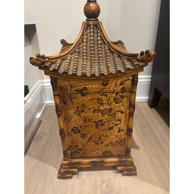 Late 20th Century Pagoda Decorative Box by Castilian Imports For Sale - Image 9 of 12