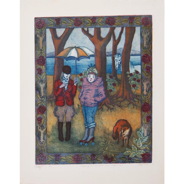 'Surreal Landscape, Preparing for the Hunt' by Roberta Loach, 1980, Performers With a Horse and Fox For Sale - Image 14 of 14