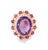 Bochic "Orient" Vintage Amethyst & Multi Gem Cocktail Ring Set 18K Gold & Silver For Sale - Image 17 of 18