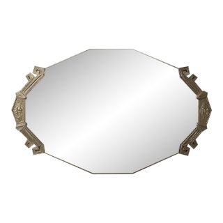 Art Deco Silvered Bronze Wall Mirror For Sale