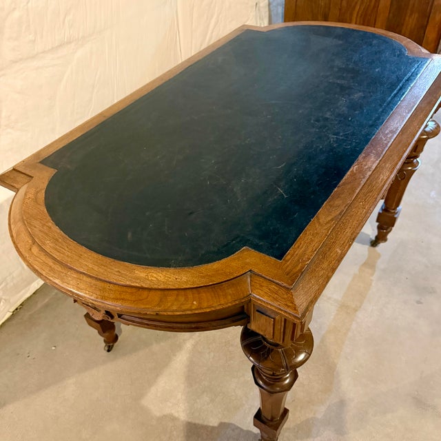 Mid-19th Century Walnut Library Desk, C. 1850-1860 For Sale In Denver - Image 6 of 7