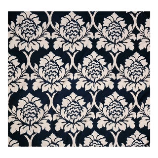 Robert Allen Madcap Cottage "Palm Gardens" Indigo Cotton Duck Cloth Fabric- 6.25 Yards For Sale