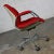 Vintage Modern Steelcase Chrome & Red Swivel Rolling Chair #454 Style Charles Pollock For Sale - Image 9 of 13