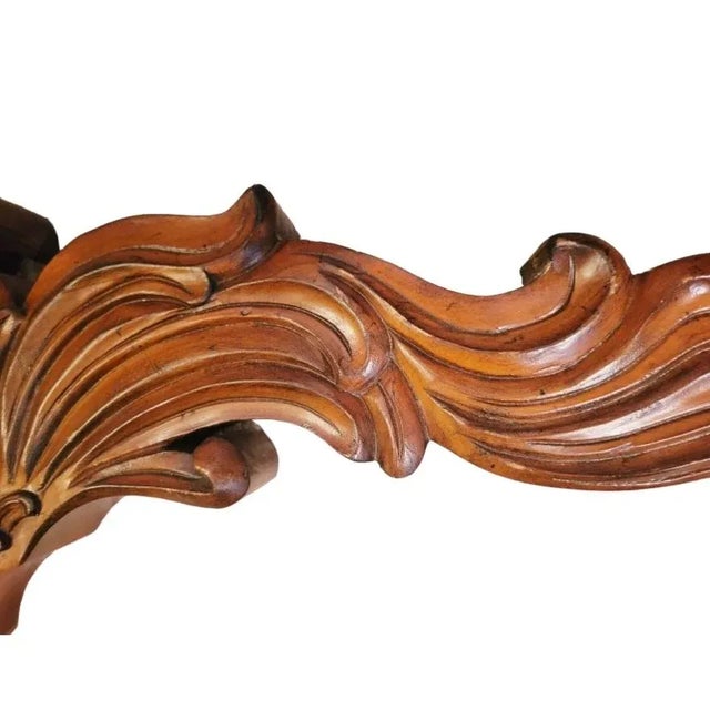 1990s Vintage Solid Wood Pineapple Carved Piedemont Wall Plaque Room Decor For Sale - Image 5 of 11