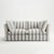 Not Yet Made - Made To Order Sophie Conran Coco 2.5 Seater Sofa - Garden Grey Stripes with Knife Edge Cushion For Sale - Image 5 of 5