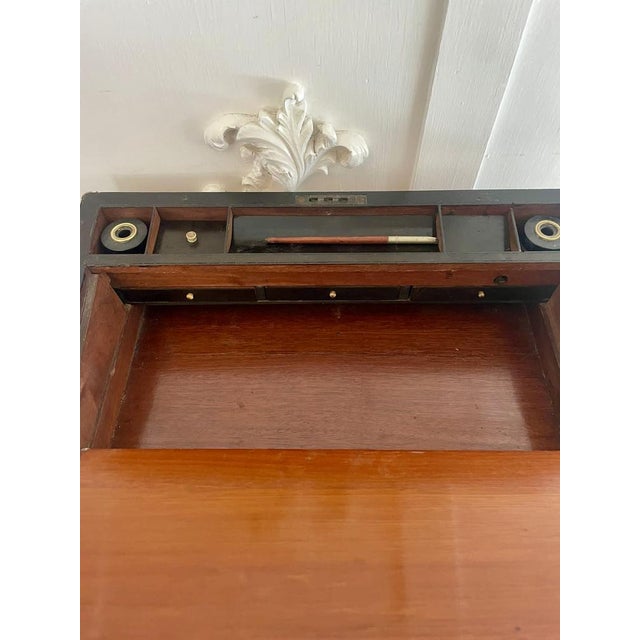 Victorian Burr Walnut Brass Bound Writing Box, 1878 For Sale - Image 13 of 14