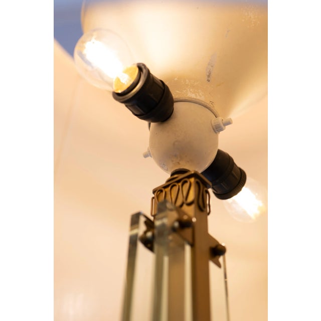 Murano Glass and Brass Floor Lamp, 1950s For Sale - Image 9 of 11