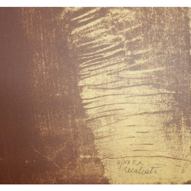 The shape is an original serigrah on arches paper, by Antonio Recalcati. Hand-signed and numbered on the lower right....